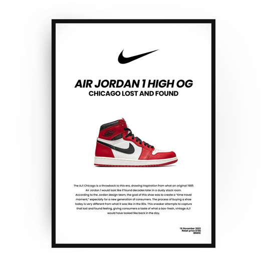 Plakat AJ1 CHICAGO LOST AND FOUND