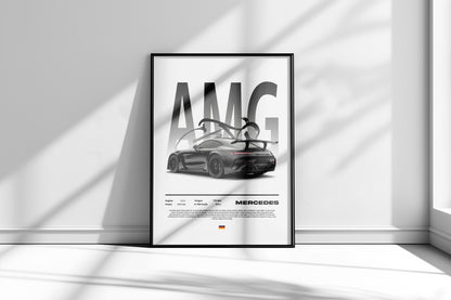 Plakat Mercedes Benz AMG GTR