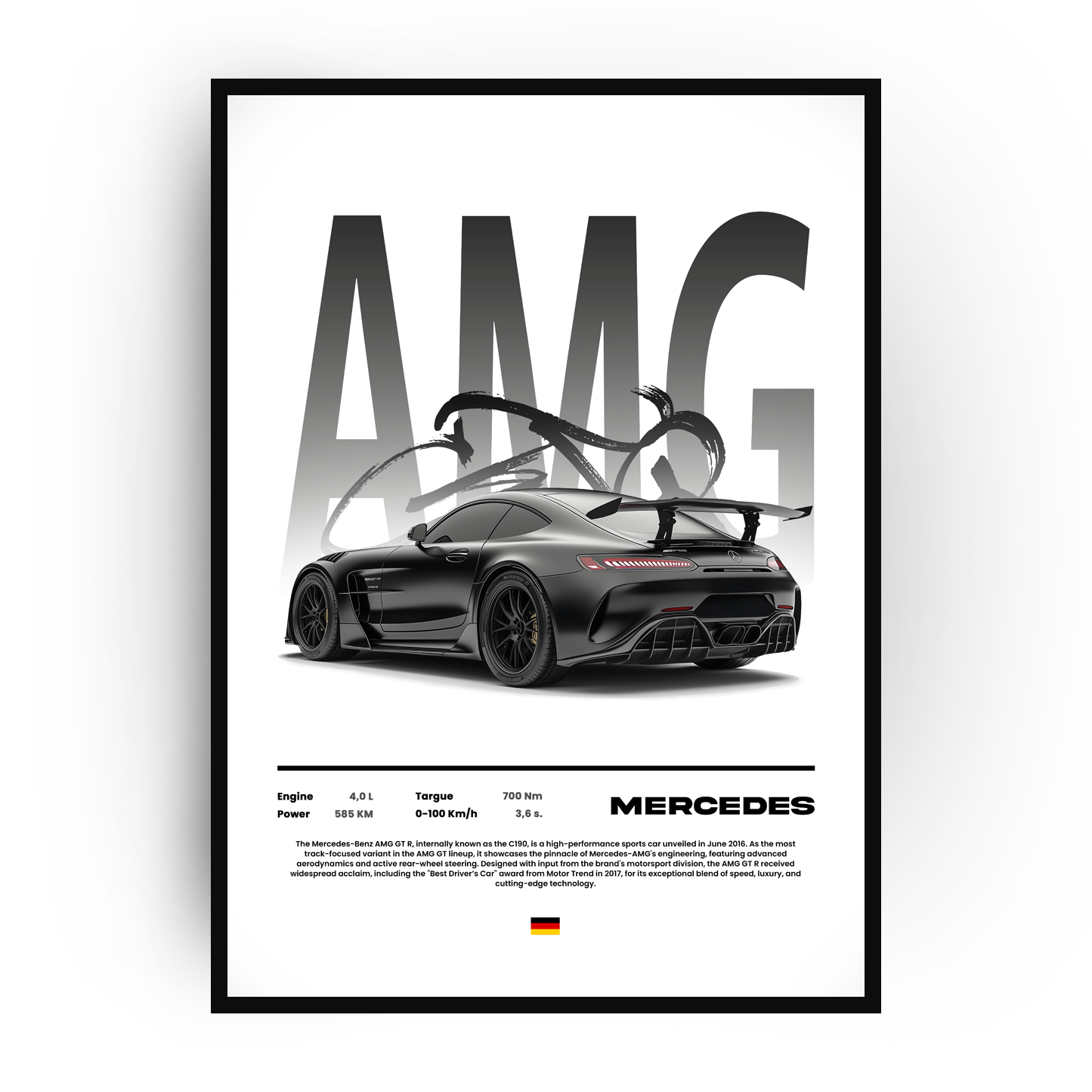 Plakat Mercedes Benz AMG GTR