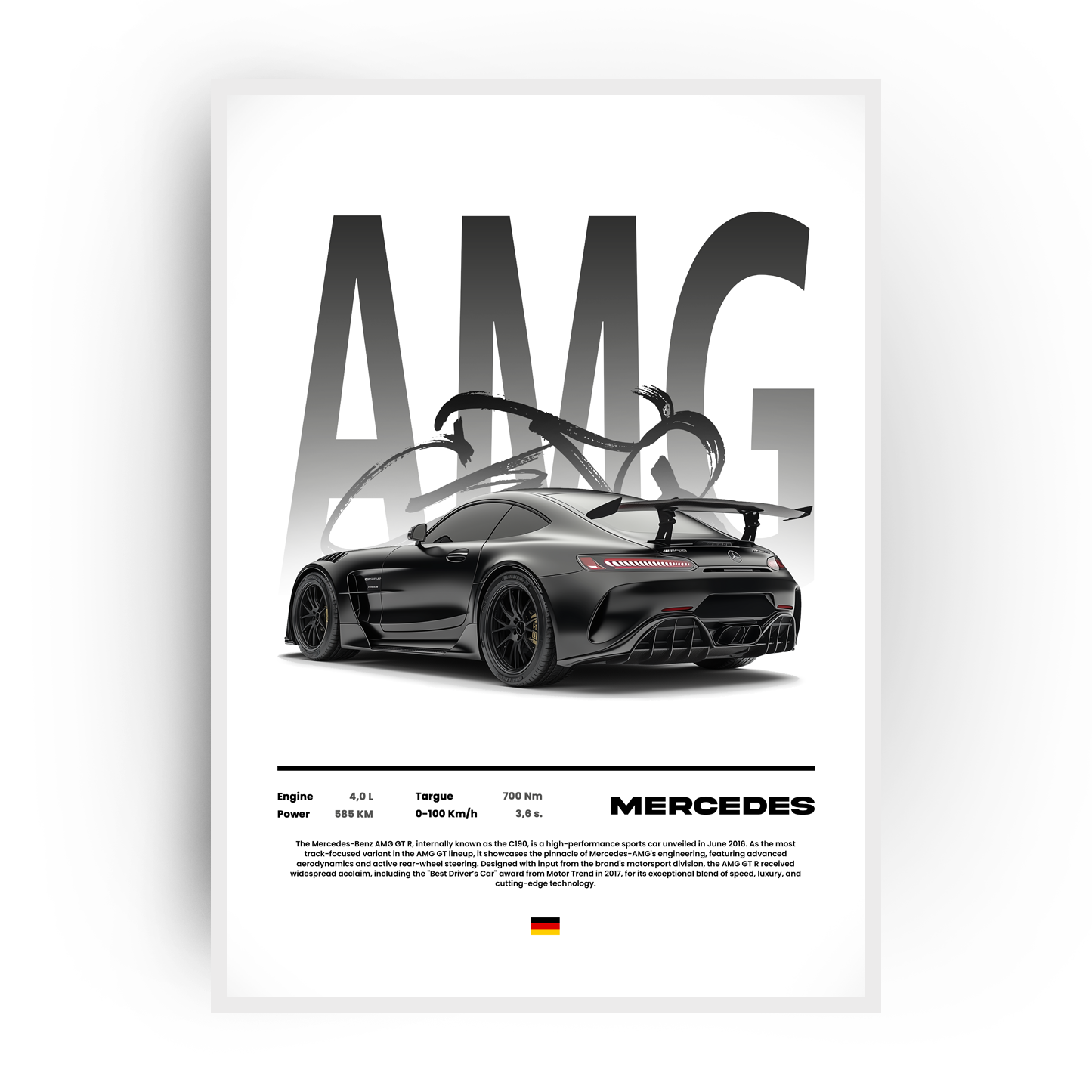 Plakat Mercedes Benz AMG GTR