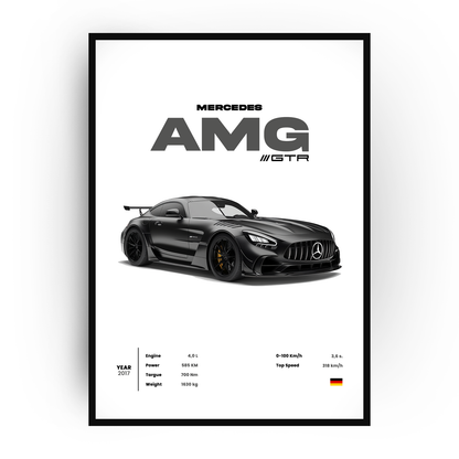 Plakat Mercedes Benz AMG GTR