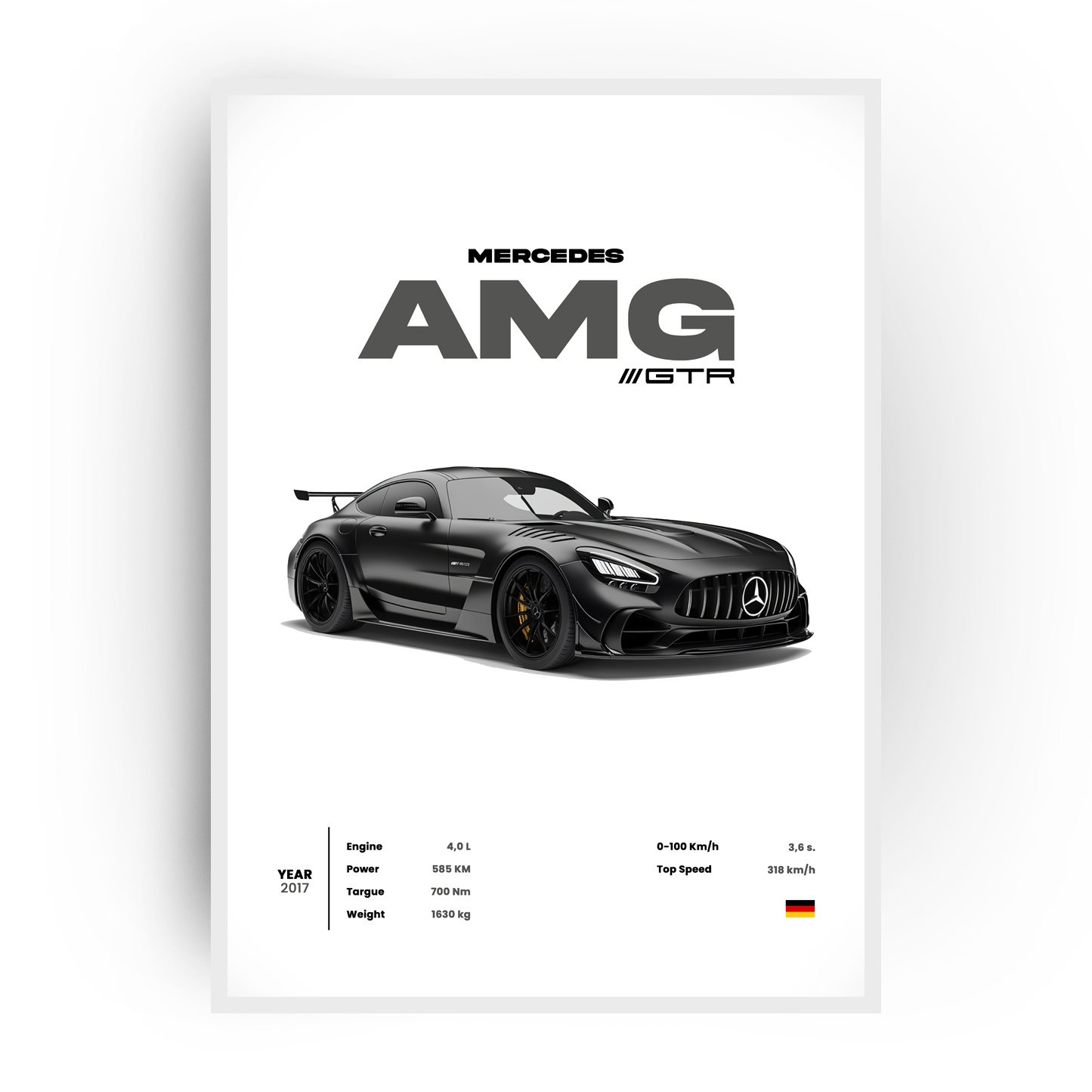 Plakat Mercedes Benz AMG GTR