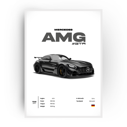 Plakat Mercedes Benz AMG GTR