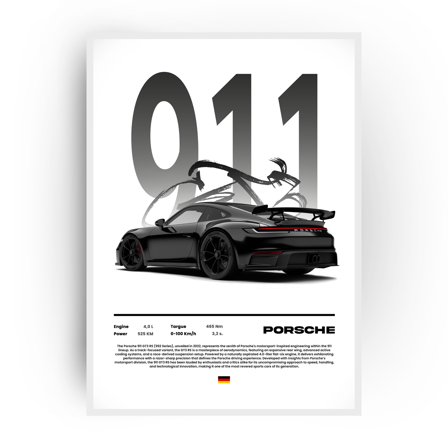 Plakat Porsche 911 GT3 RS