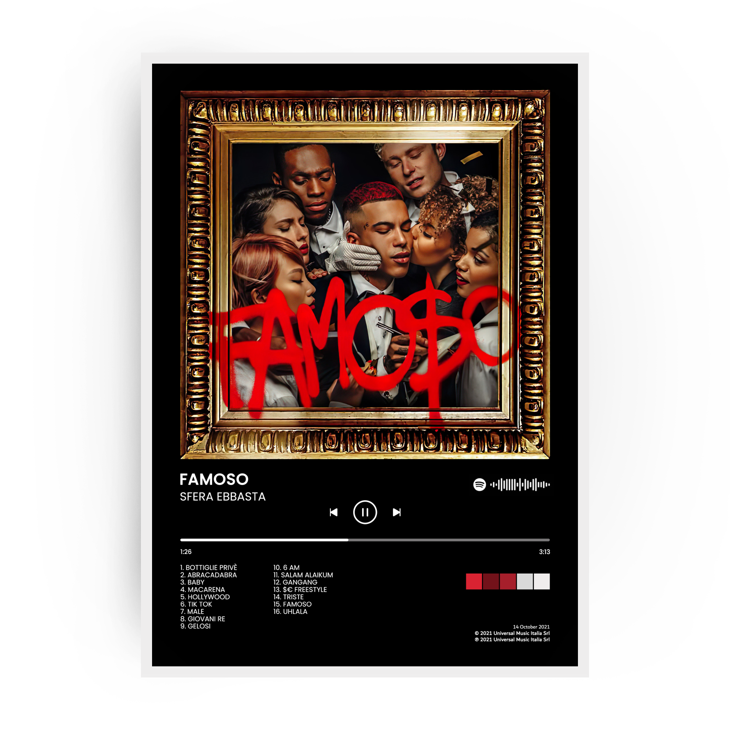 Personalizowany plakat z albumem muzycznym |NFC