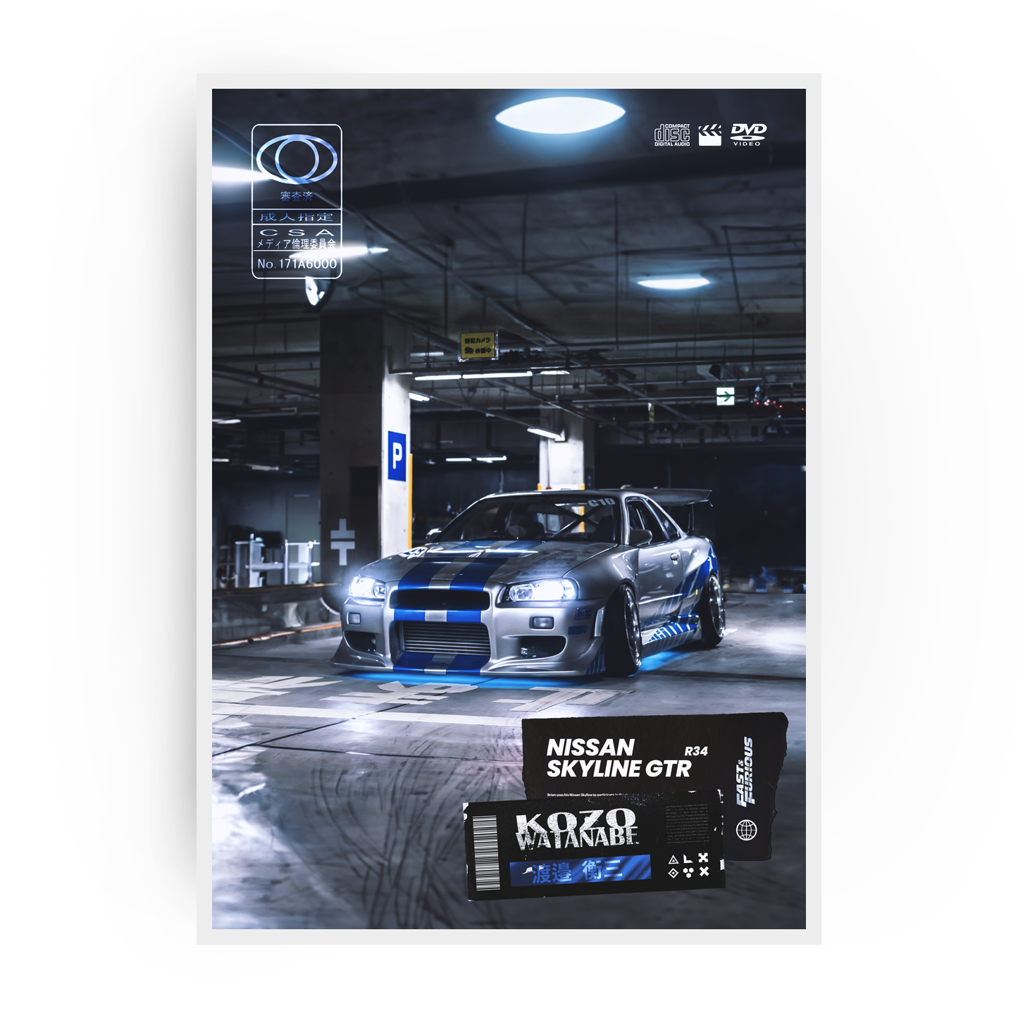 Plakat Nissan GTR R34