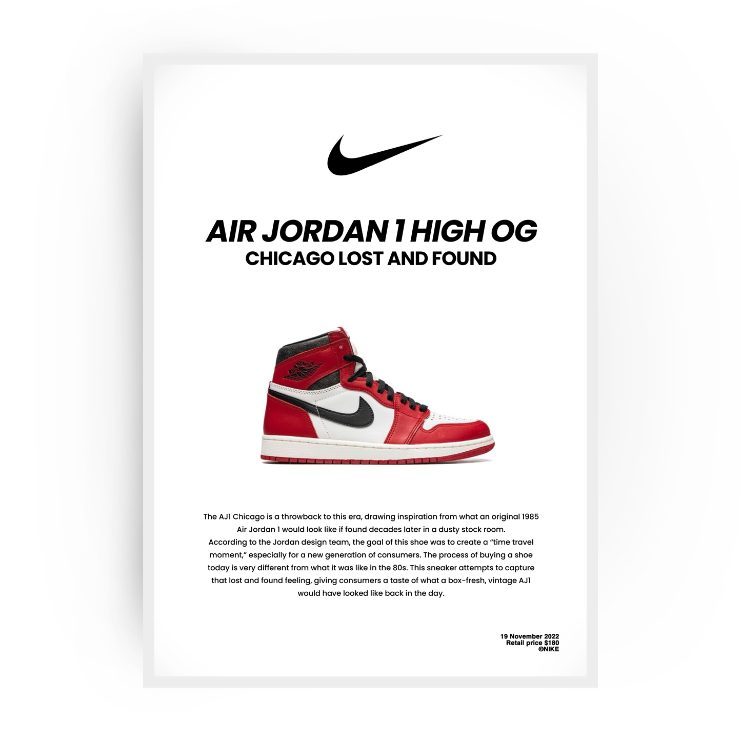 Plakat AJ1 CHICAGO LOST AND FOUND