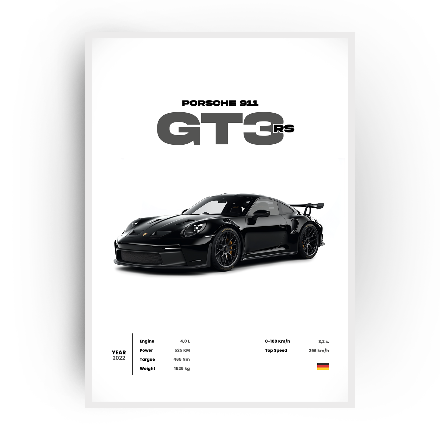 Plakat Porsche 911 GT3 RS