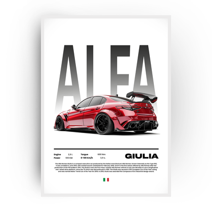 Plakat Alfa Romeo Giulia