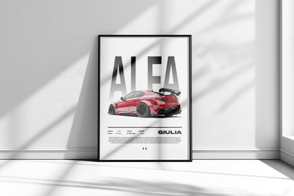 Plakat Alfa Romeo Giulia