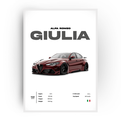 Plakat Alfa Romeo Giulia