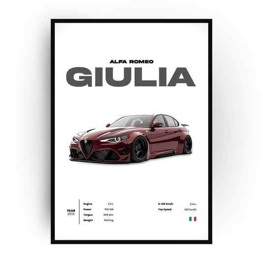 Plakat Alfa Romeo Giulia