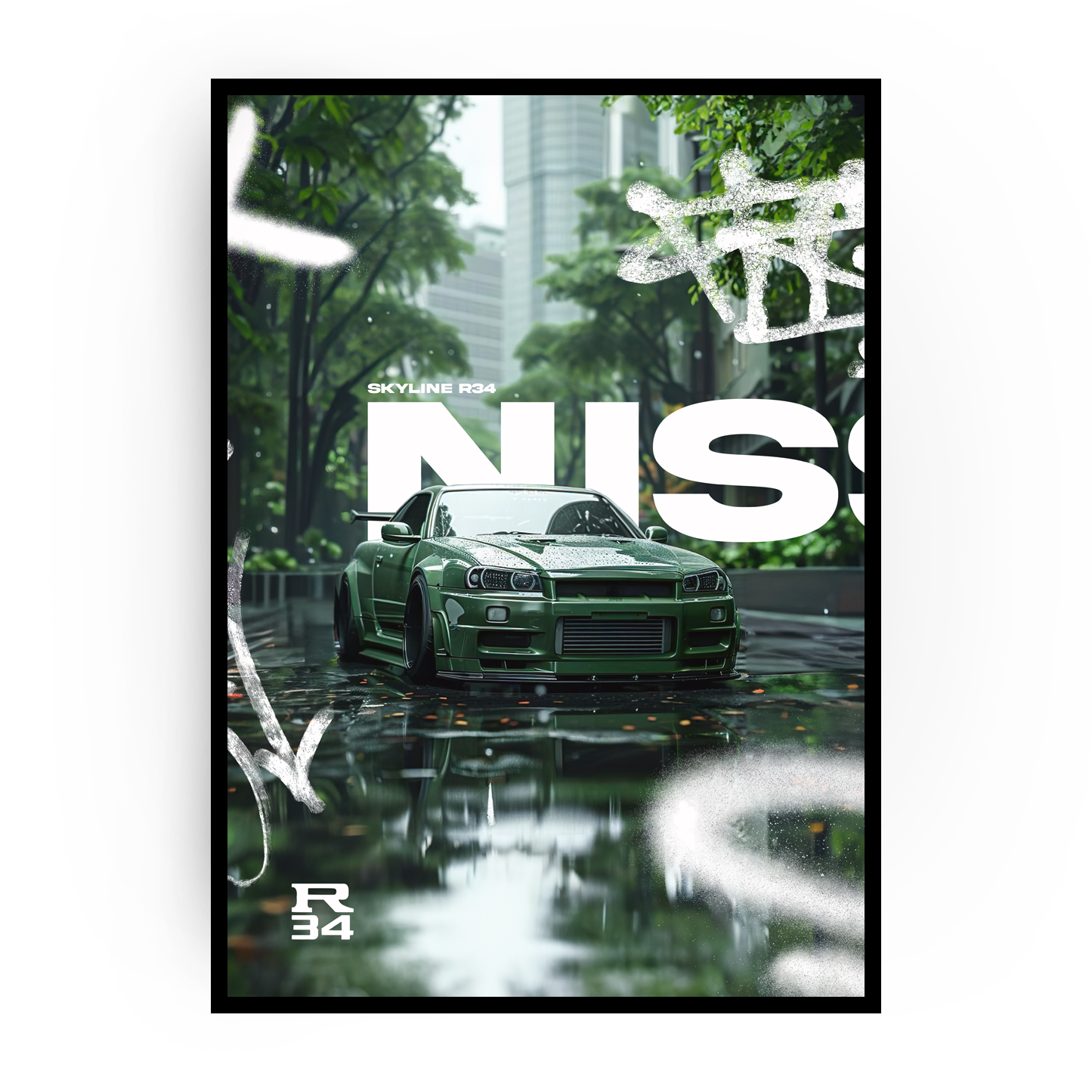 Plakat Nissan GTR R34