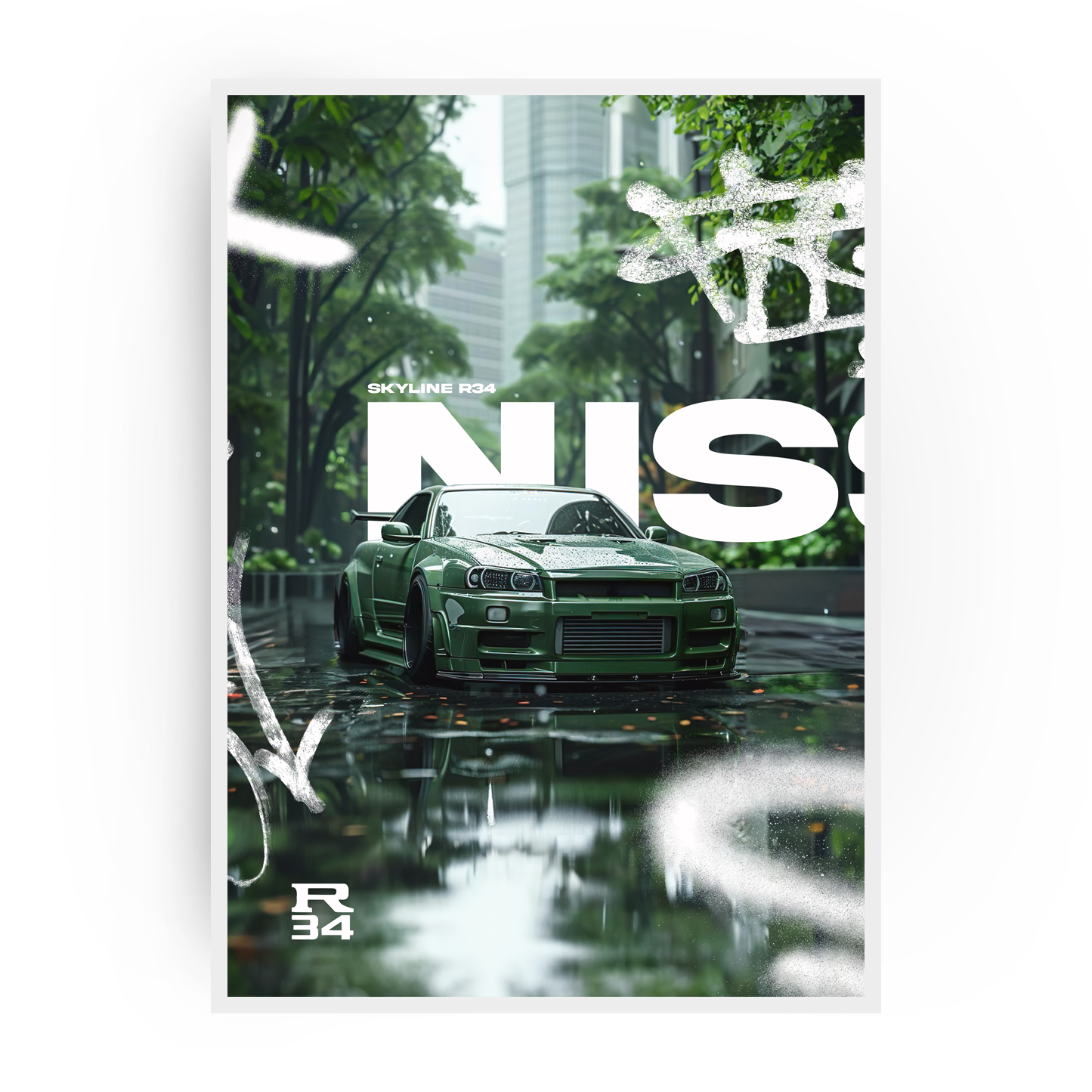 Plakat Nissan GTR R34