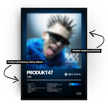 Personalizowany plakat z albumem muzycznym